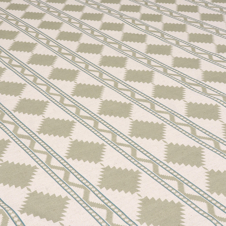 Soller Stripe Olive Green Double Width Fabric