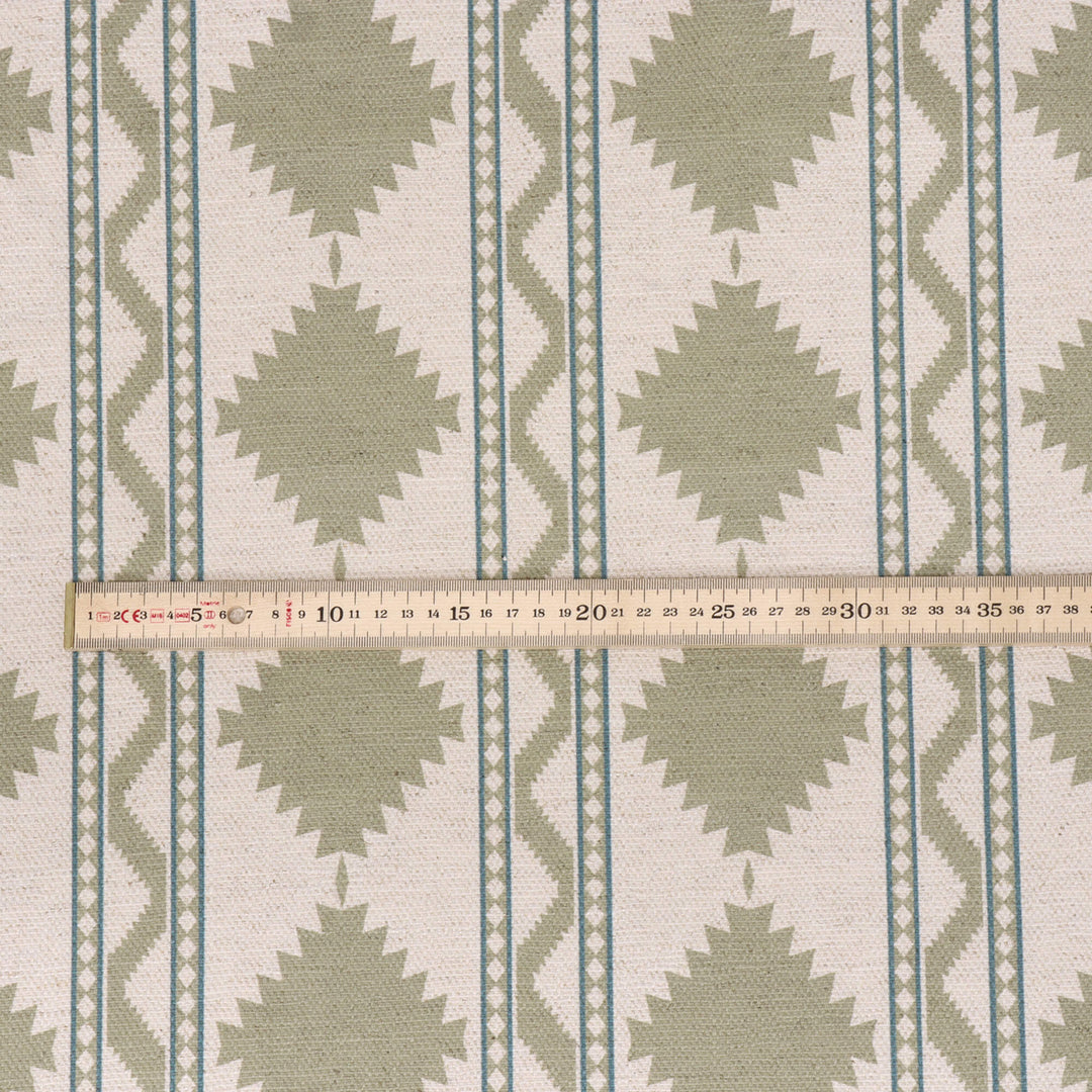 Soller Stripe Olive Green Double Width Fabric