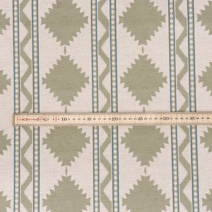 Soller Stripe Olive Green Double Width Fabric