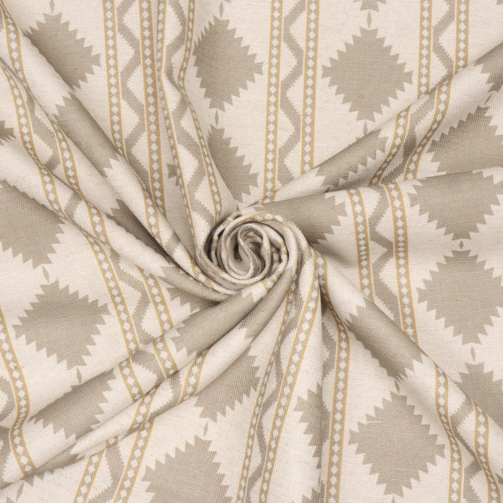 Soller Stripe Taupe Double Width Fabric