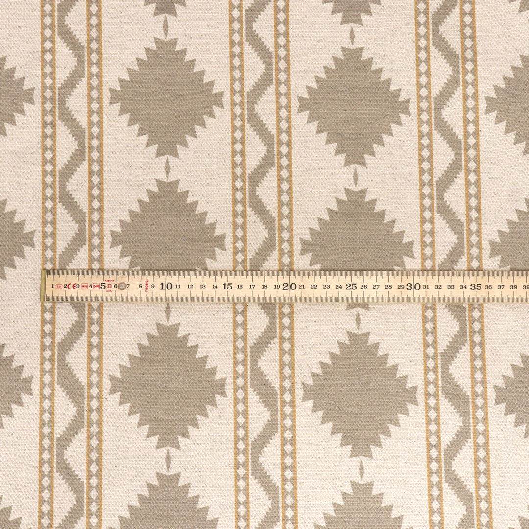 Soller Stripe Taupe Double Width Fabric