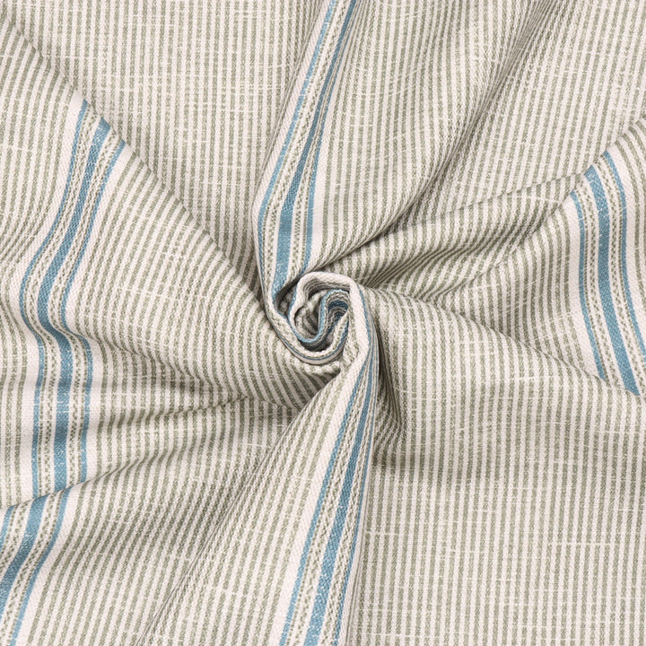 Cala Stripe Olive Green Double Width Fabric