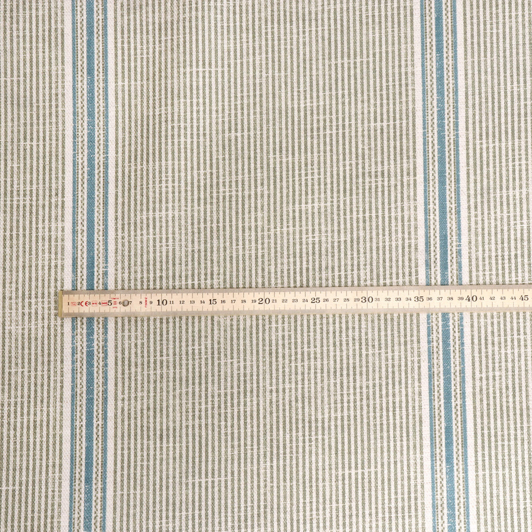 Cala Stripe Olive Green Double Width Fabric