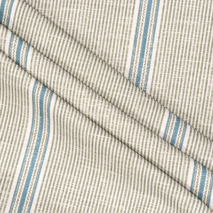 Cala Stripe Olive Green Double Width Fabric