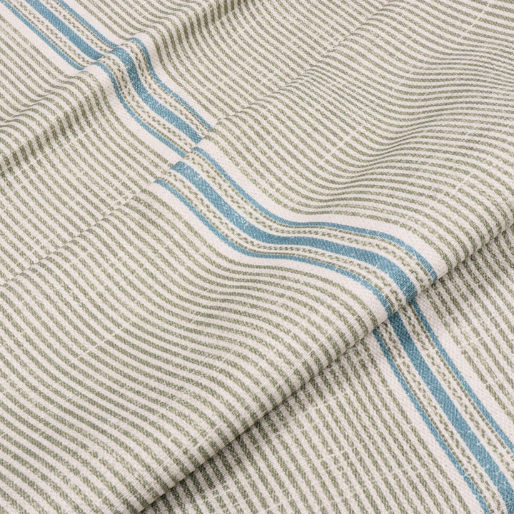 Cala Stripe Olive Green Double Width Fabric