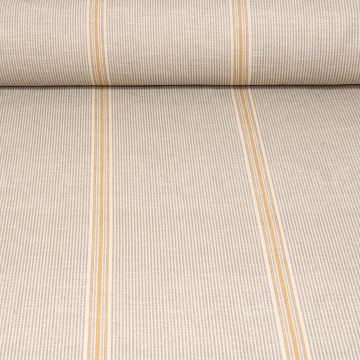 Cala Stripe Taupe Double Width Fabric