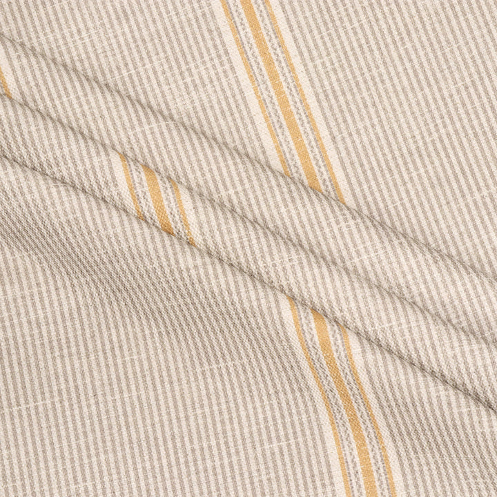 Cala Stripe Taupe Double Width Fabric
