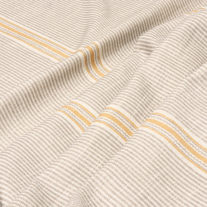Cala Stripe Taupe Double Width Fabric