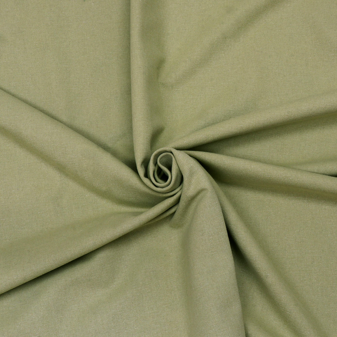 Pure Brushed Plain Olive Double Width Fabric