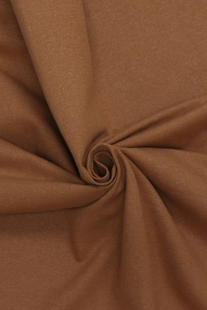 Pure Brushed Plain Ginger Double Width Fabric