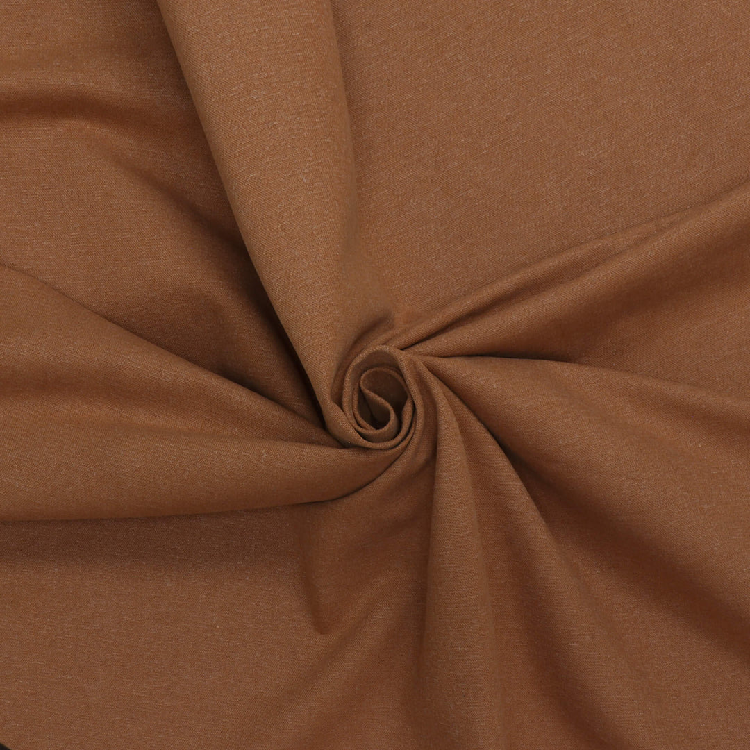 Pure Brushed Plain Ginger Double Width Fabric