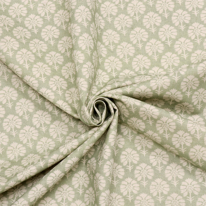 Cotswold Floral Sage Green Fabric
