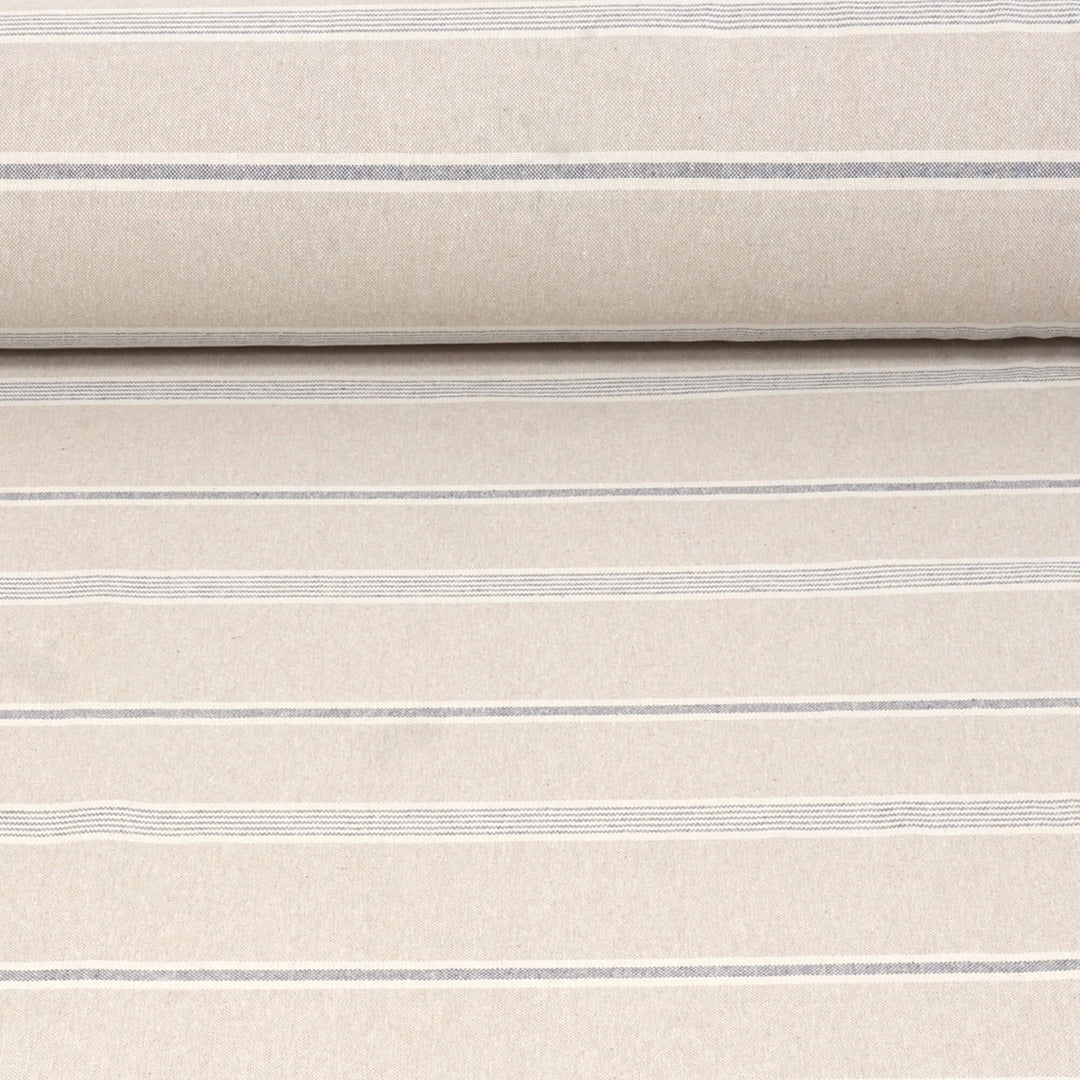 Farmhouse Stripe Blue Double Width Fabric