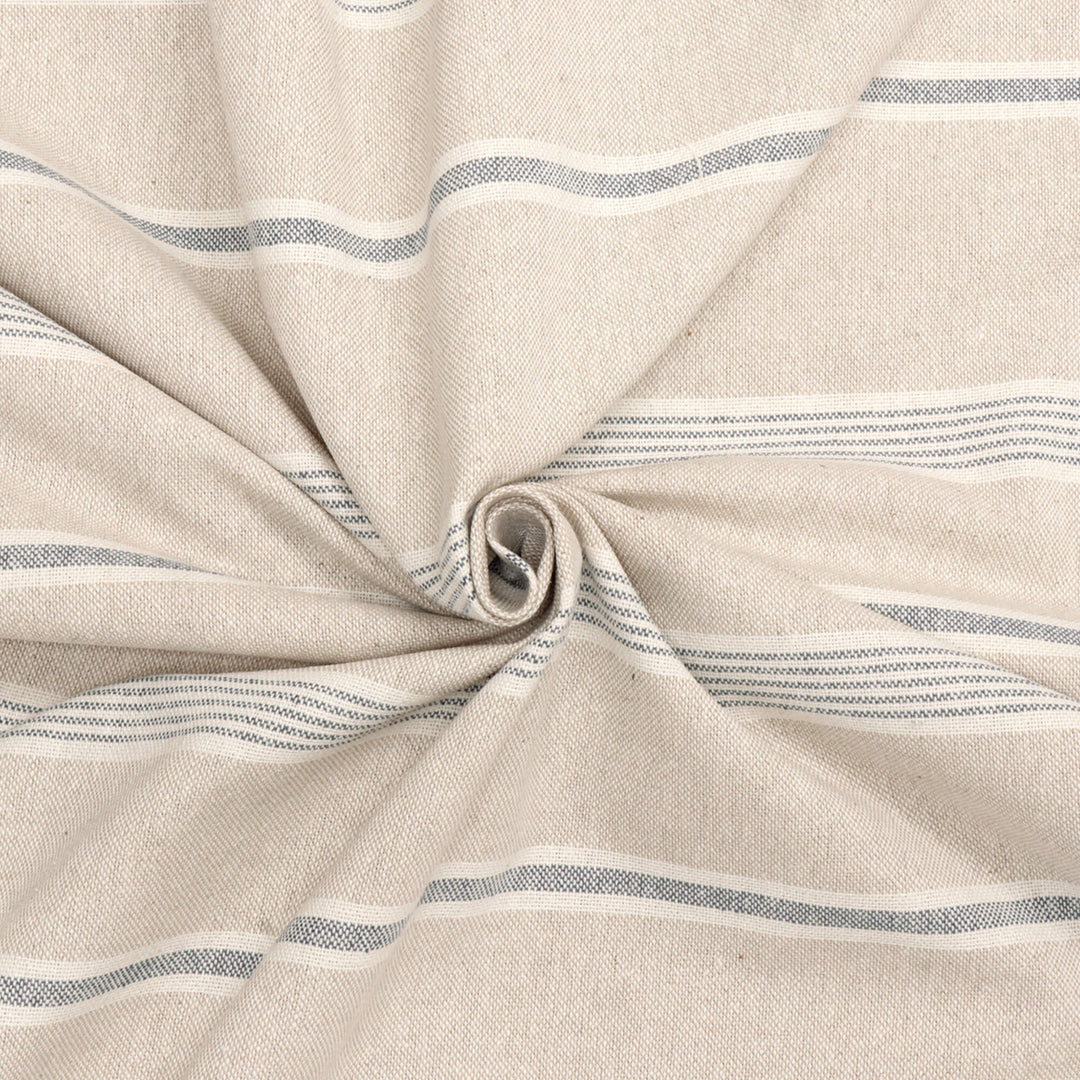 Farmhouse Stripe Blue Double Width Fabric