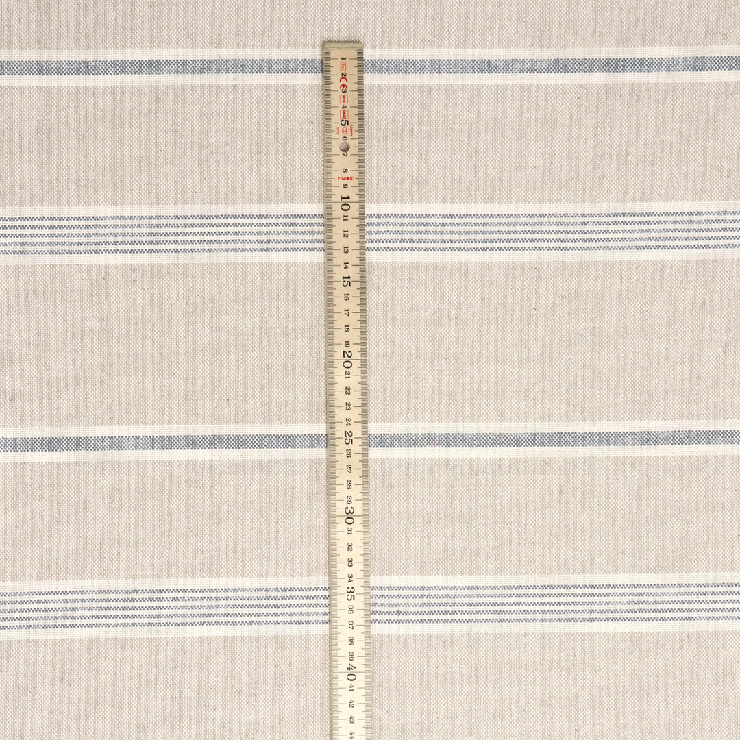 Farmhouse Stripe Blue Double Width Fabric
