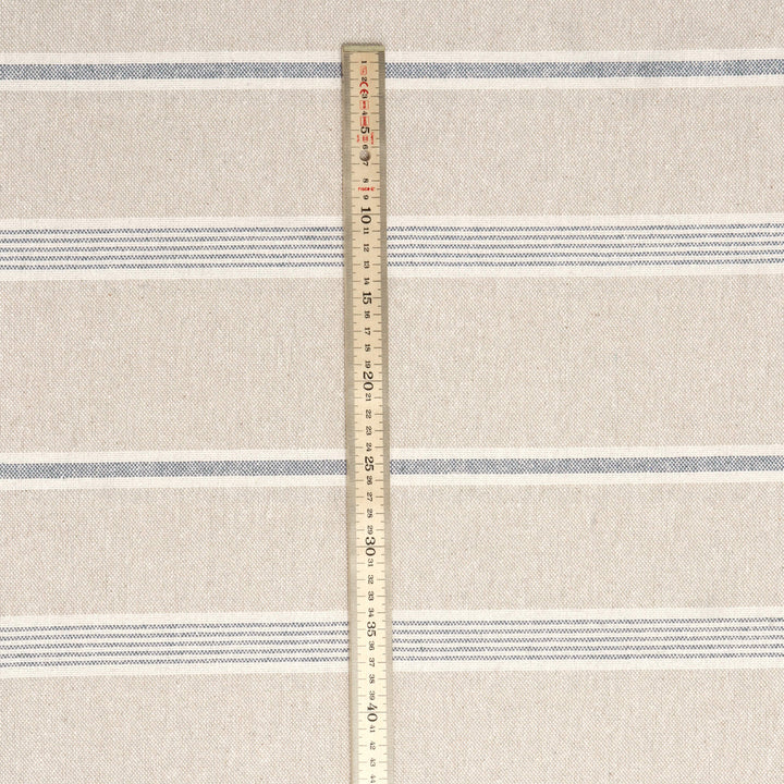 Farmhouse Stripe Blue Double Width Fabric