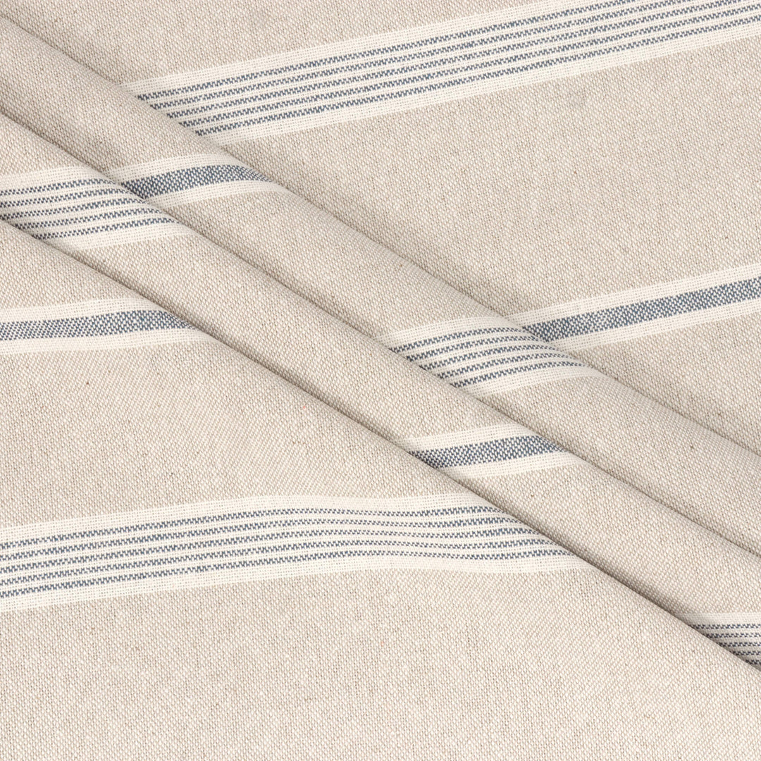 Farmhouse Stripe Blue Double Width Fabric