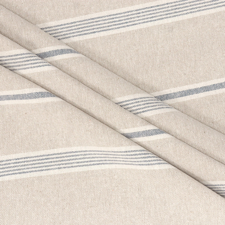 Farmhouse Stripe Blue Double Width Fabric