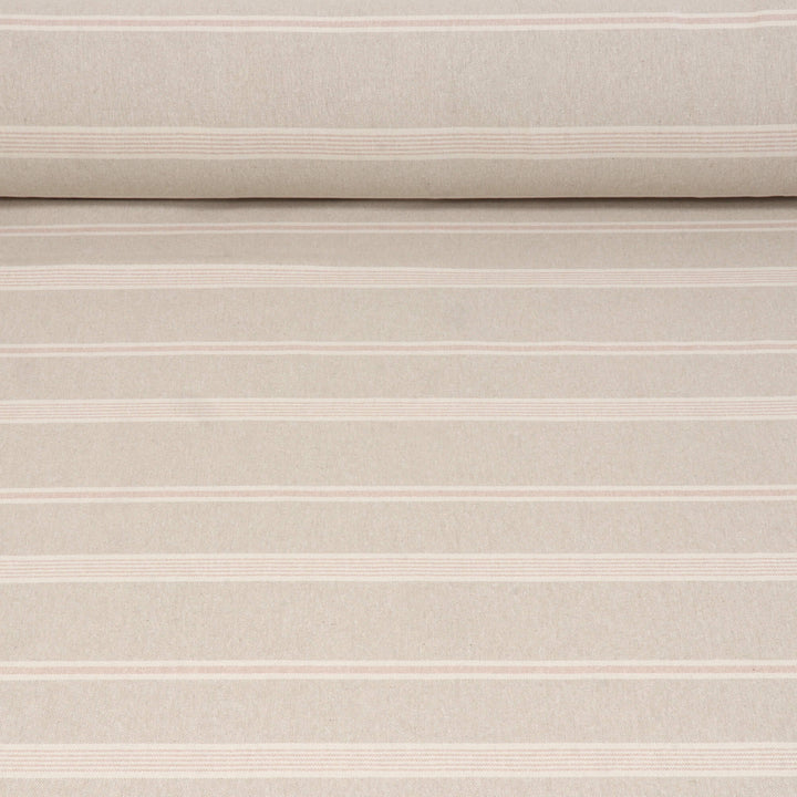 Farmhouse Stripe Pale Pink Double Width Fabric