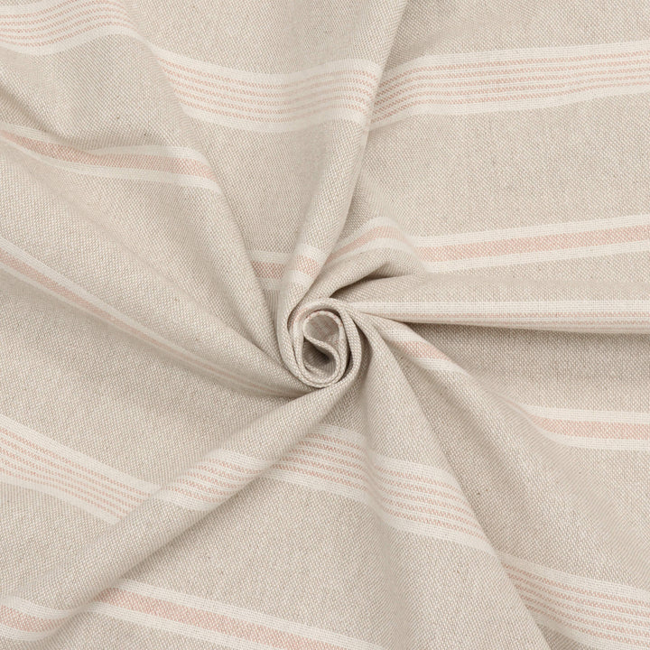 Farmhouse Stripe Pale Pink Double Width Fabric
