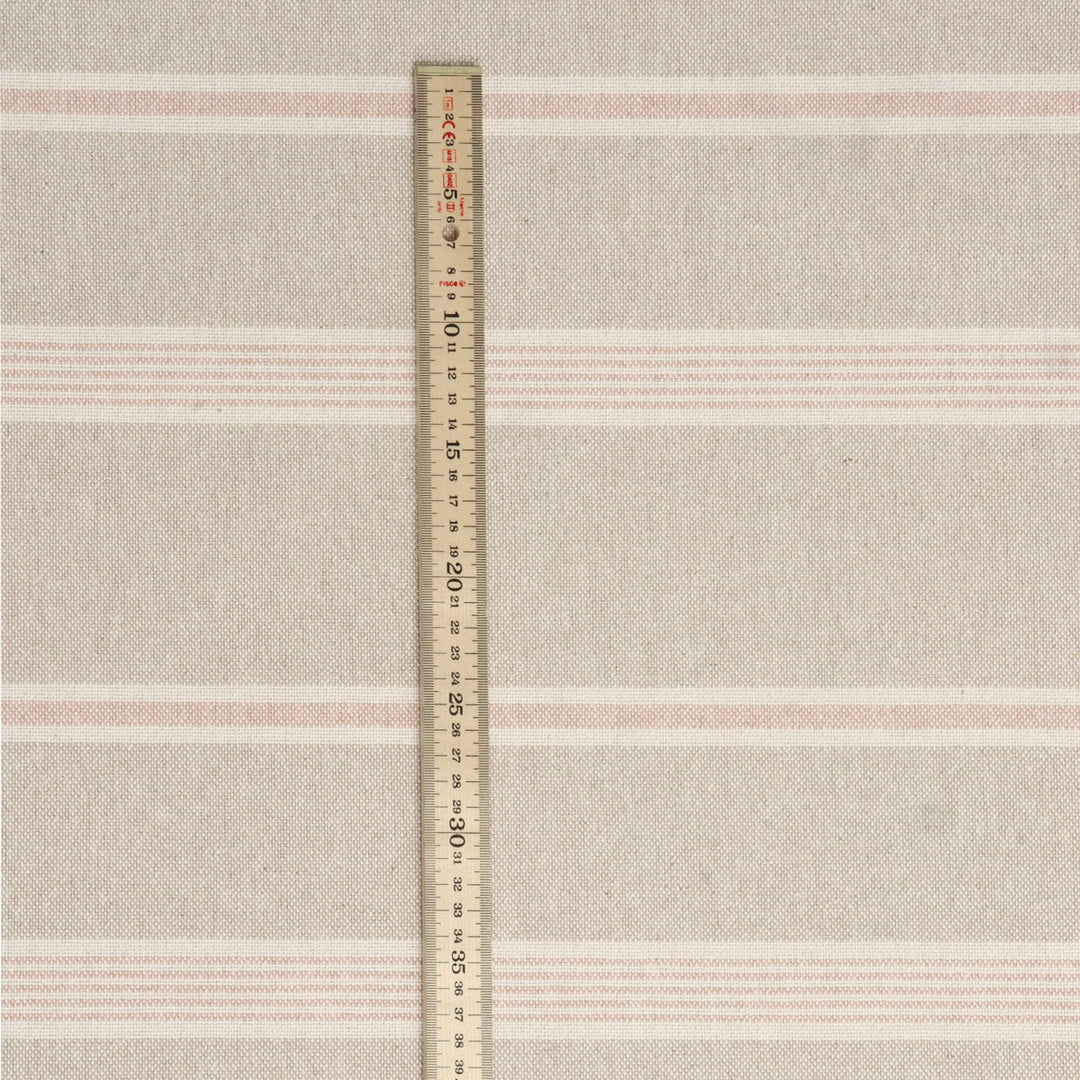Farmhouse Stripe Pale Pink Double Width Fabric