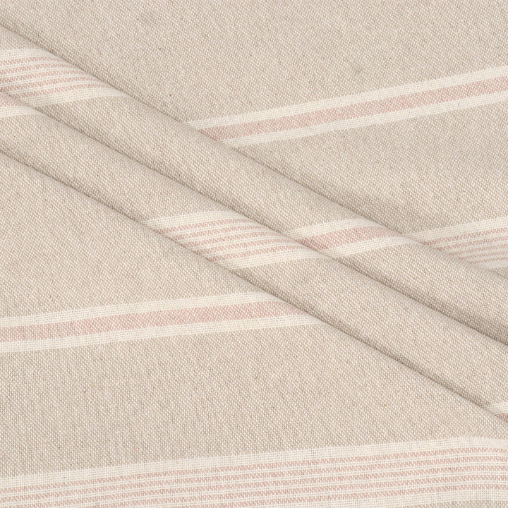 Farmhouse Stripe Pale Pink Double Width Fabric