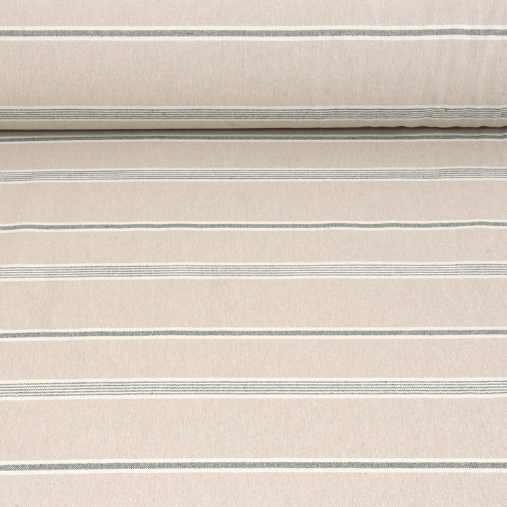 Farmhouse Stripe Green Double Width Fabric