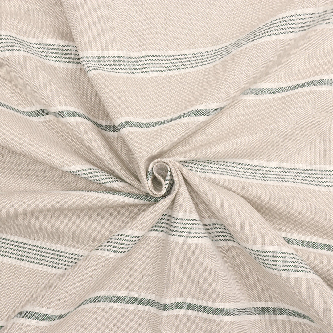 Farmhouse Stripe Green Double Width Fabric