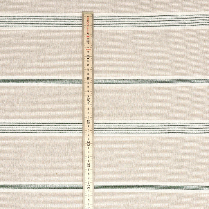 Farmhouse Stripe Green Double Width Fabric