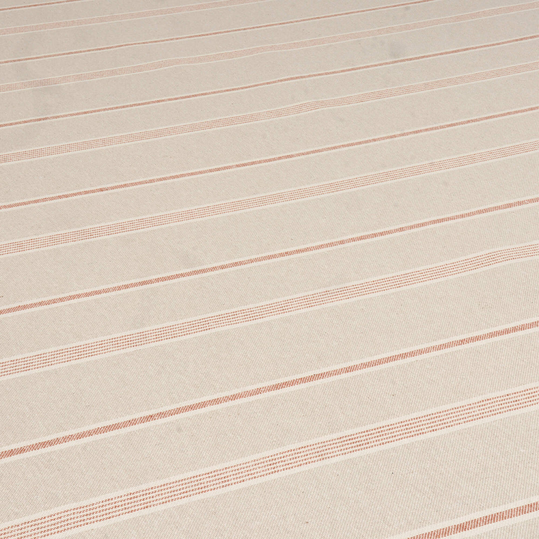 Farmhouse Stripe Terracotta Double Width Fabric