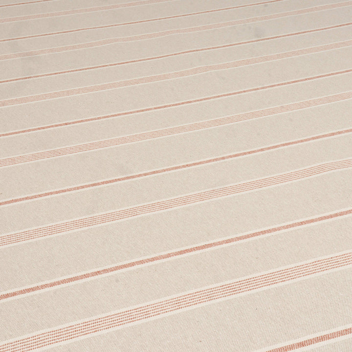Farmhouse Stripe Terracotta Double Width Fabric