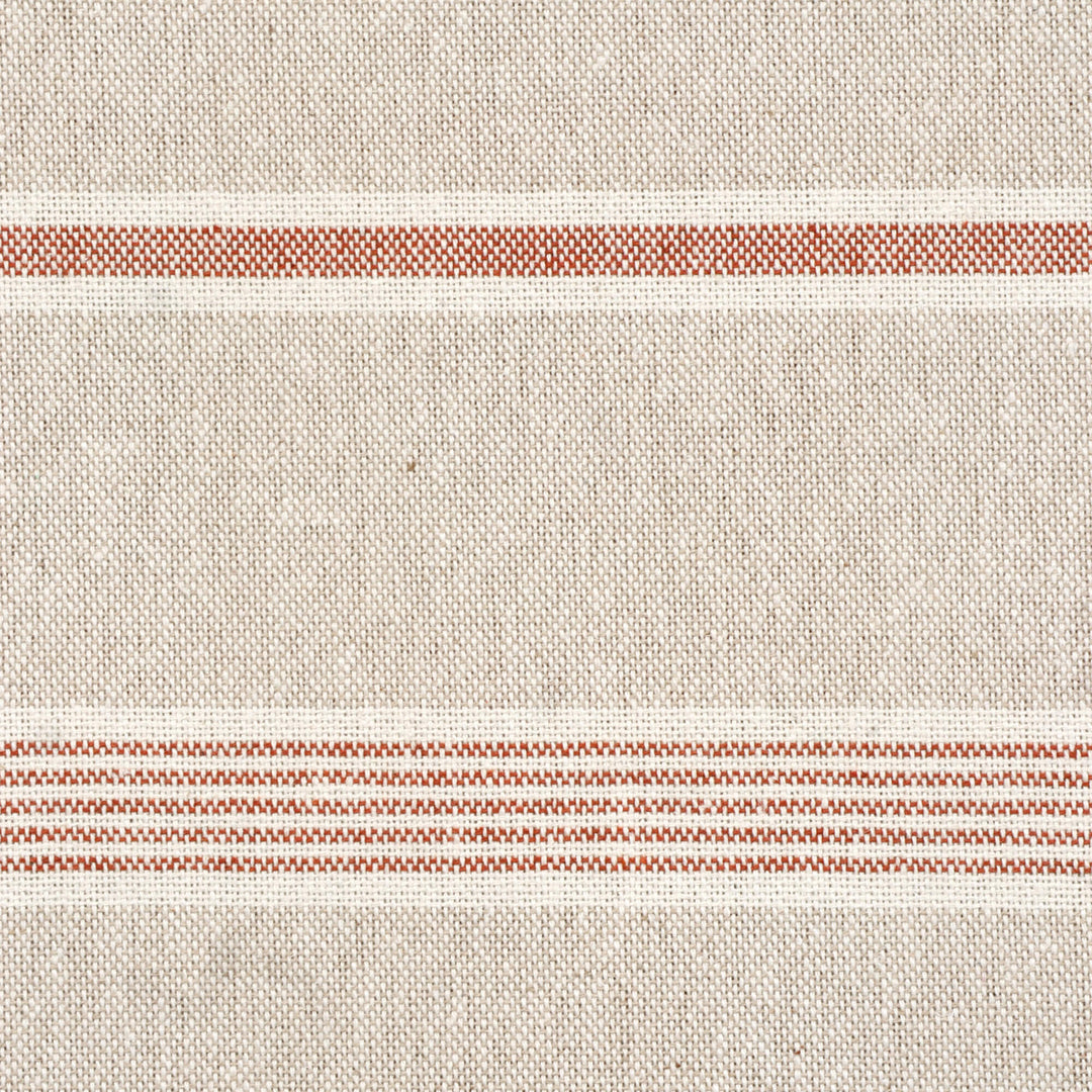 Farmhouse Stripe Terracotta Double Width Fabric