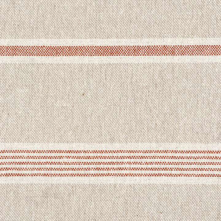 Farmhouse Stripe Terracotta Double Width Fabric