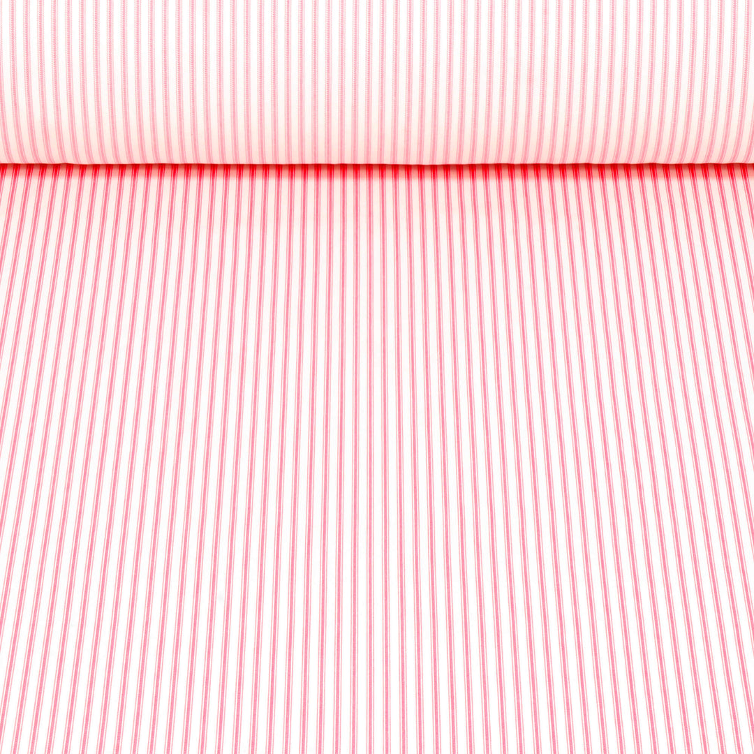 Luxury Hot Pink French Ticking Stripe Fabric
