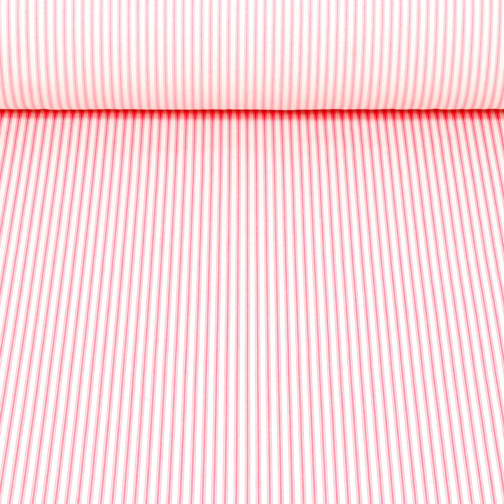 Luxury Hot Pink French Ticking Stripe Fabric
