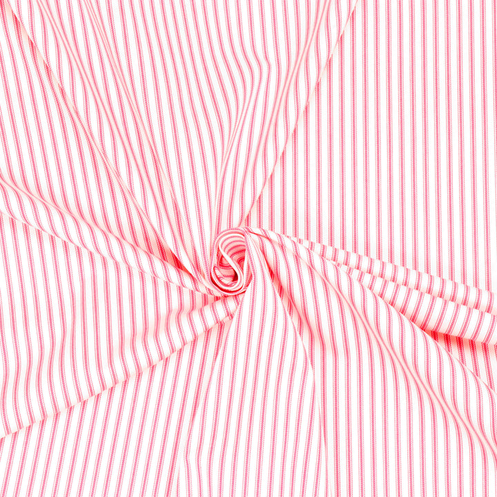Luxury Hot Pink French Ticking Stripe Fabric