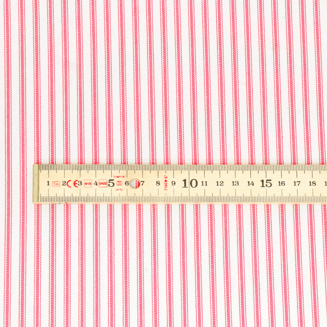 Luxury Hot Pink French Ticking Stripe Fabric