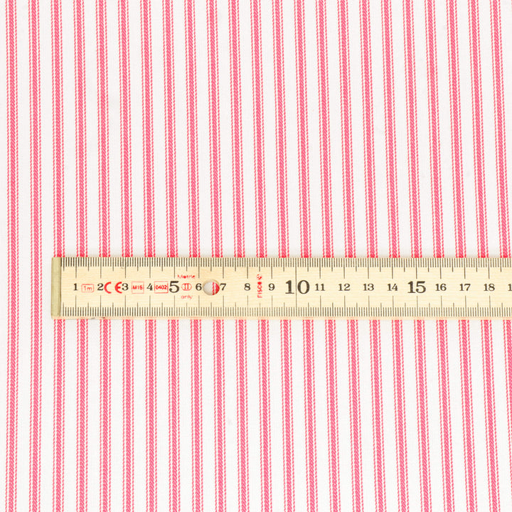 Luxury Hot Pink French Ticking Stripe Fabric