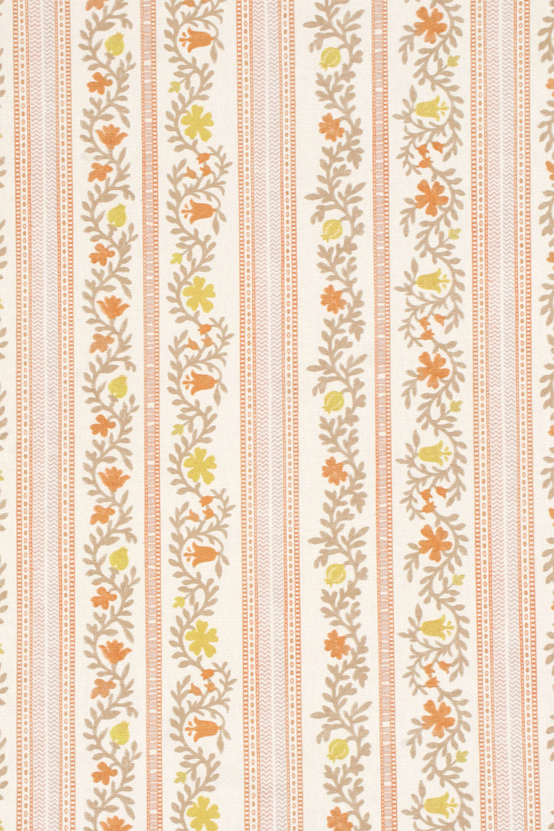 Flores Stripe Tangerine Fabric