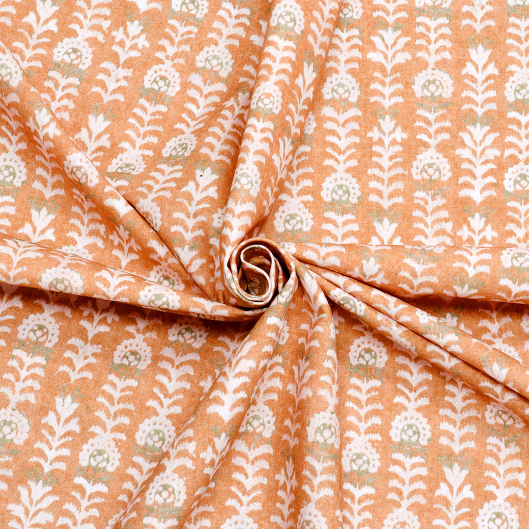 Flores Tangerine Fabric