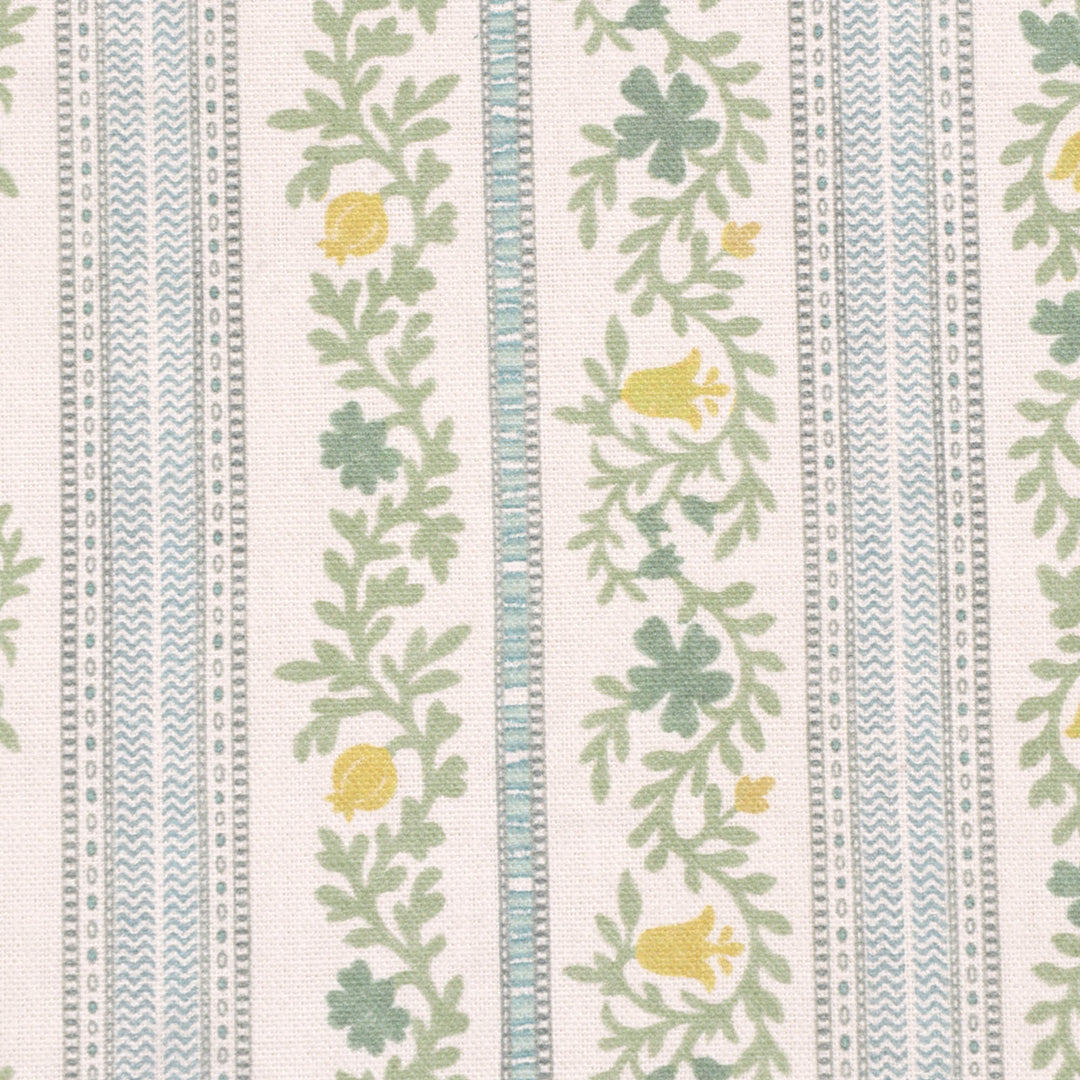 Flores Stripe Aqua Fabric