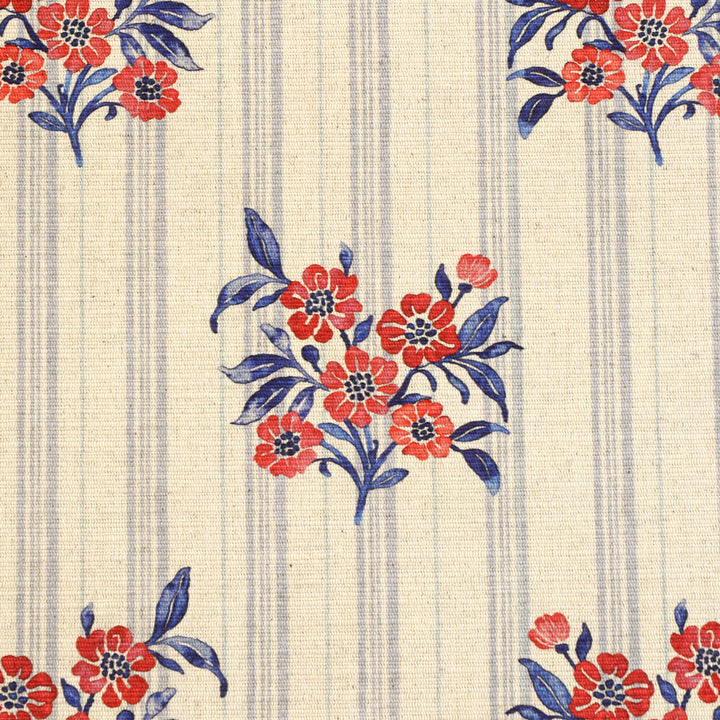 Josephine Stripe Royal Blue/Raspberry Fabric