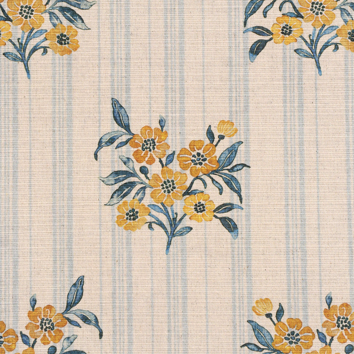 Josephine Stripe Mineral Blue/Yellow Fabric