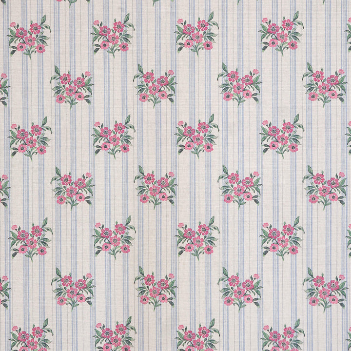 Josephine Stripe Sky Blue/Pink Fabric