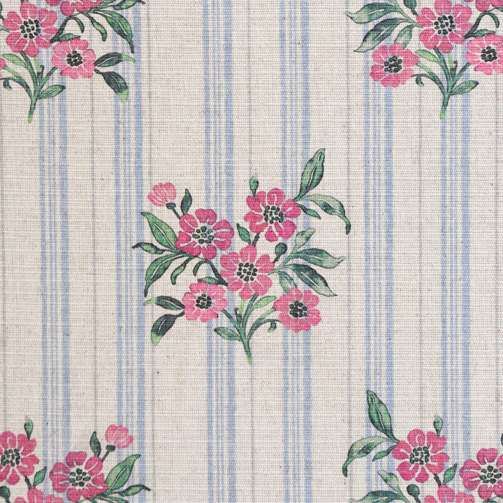 Josephine Stripe Sky Blue/Pink Fabric