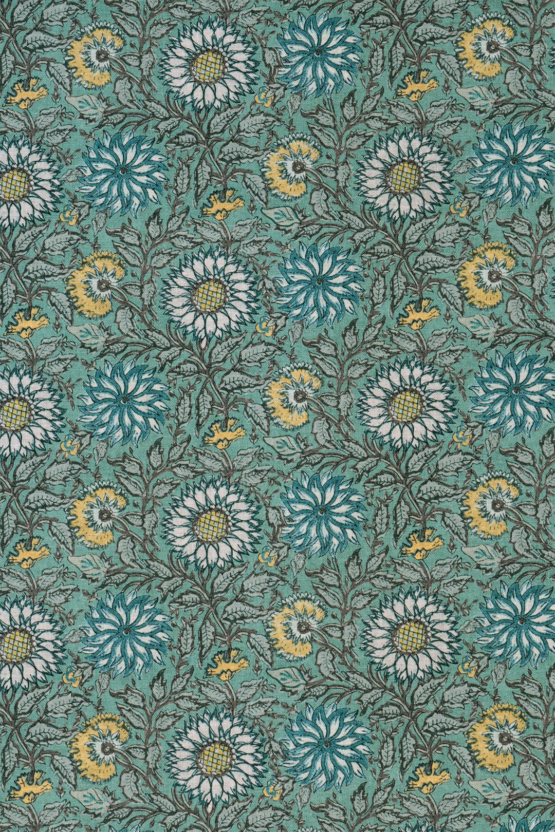 Kenzo Floral Teal Fabric