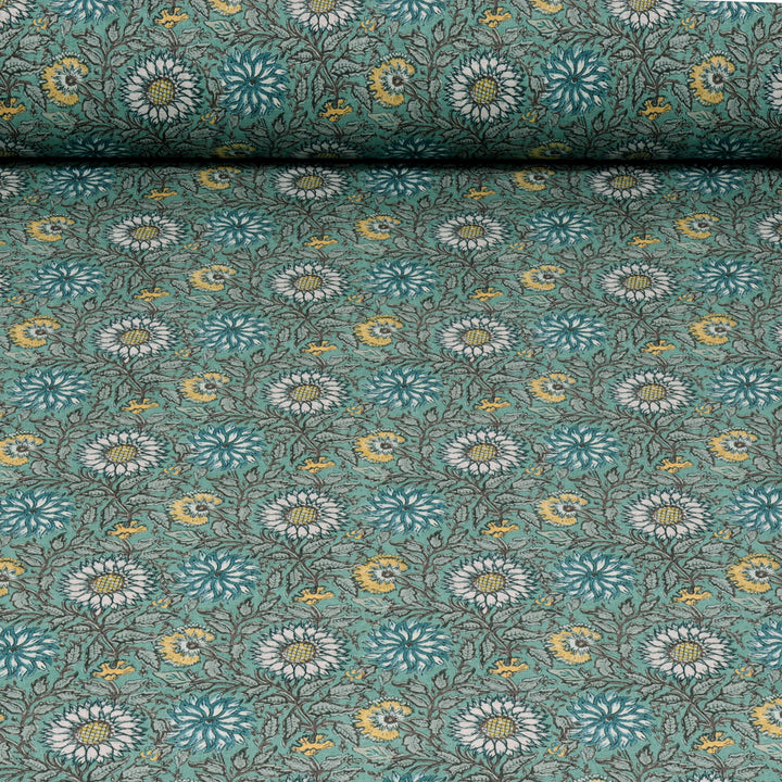 Kenzo Floral Teal Fabric