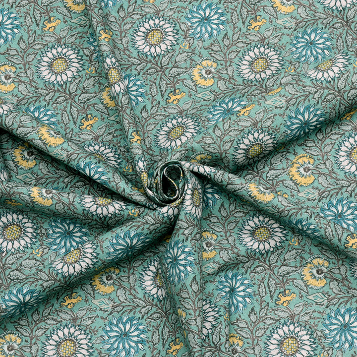Kenzo Floral Teal Fabric
