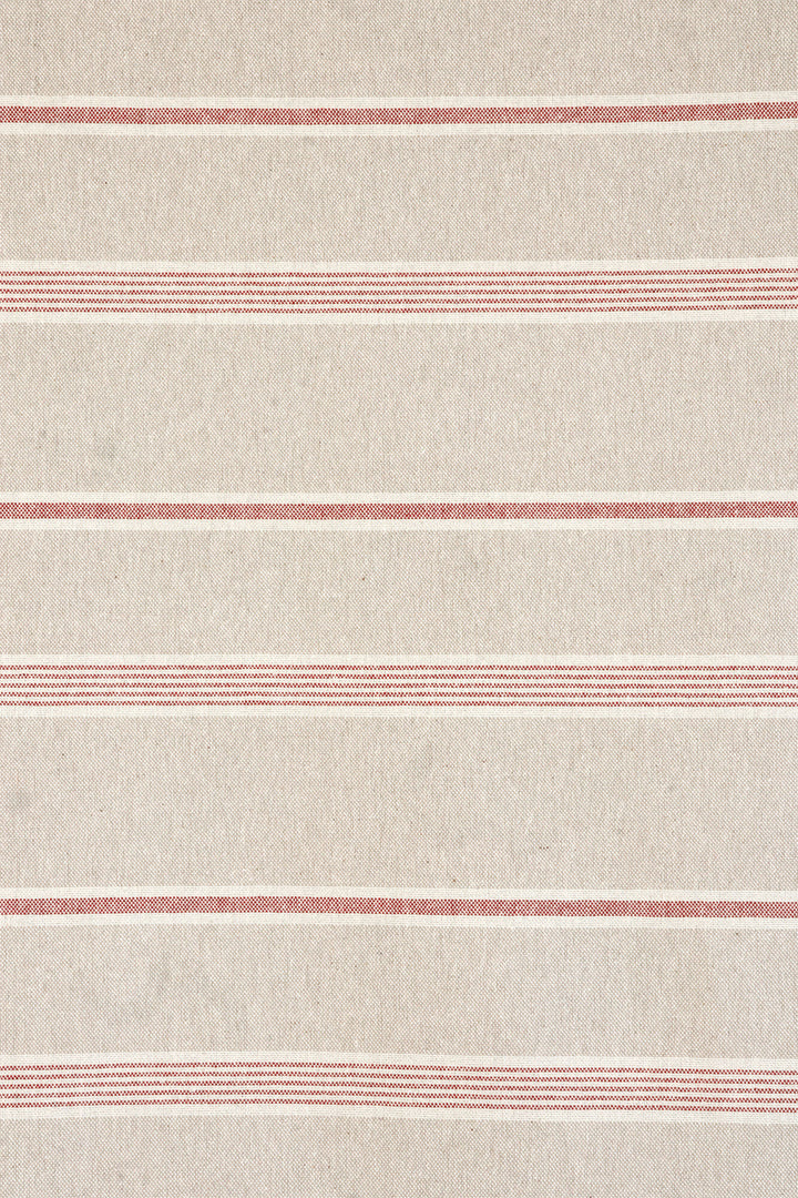Farmhouse Stripe Red Double Width Fabric