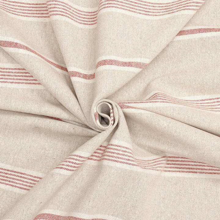 Farmhouse Stripe Red Double Width Fabric